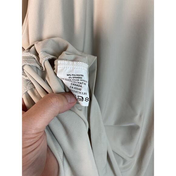 Sympli Tan V Neck Long Sleeve Blouse Size 14 - Picture 6 of 6